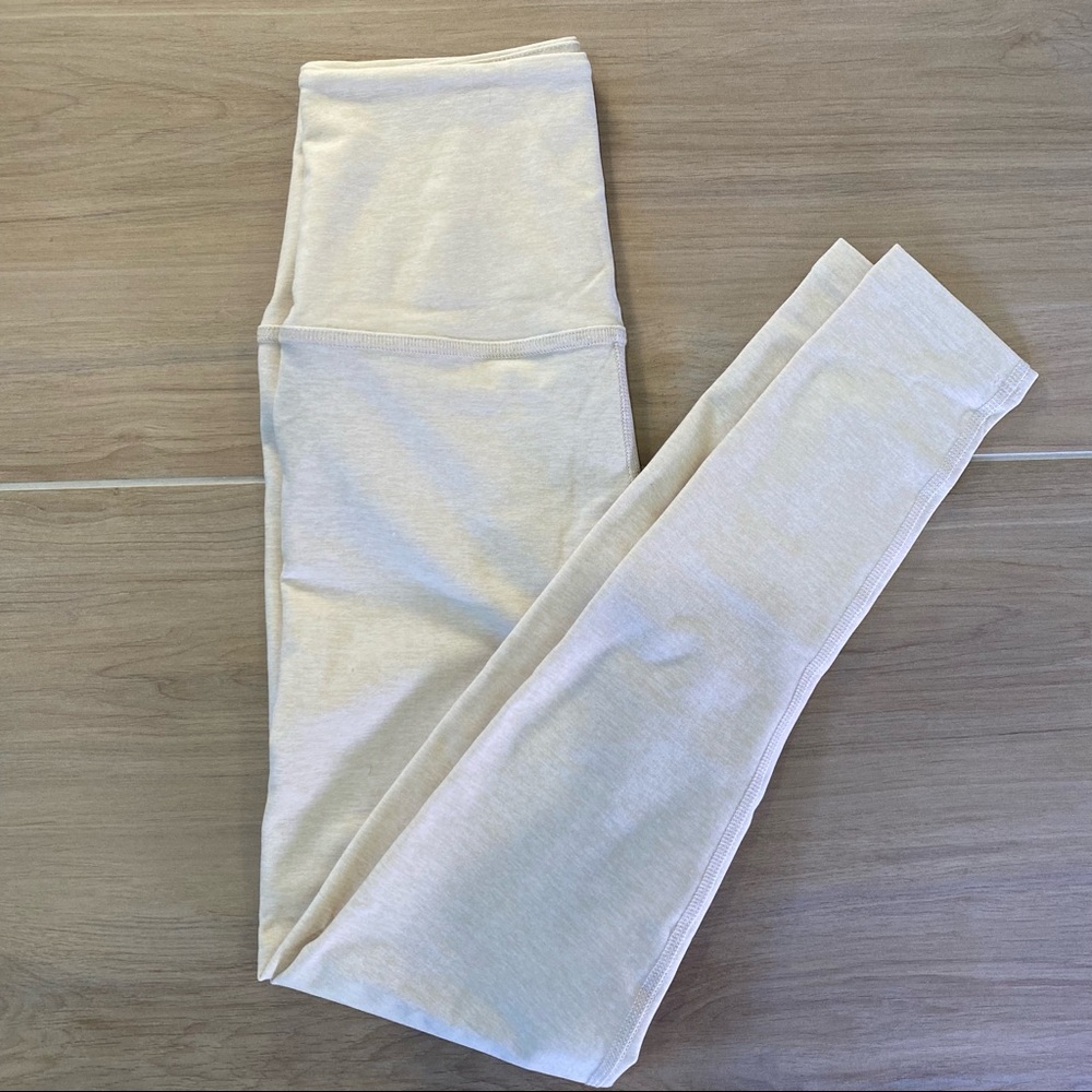 Beyond Yoga Cream Tan Leggings High-Rise Stretch
